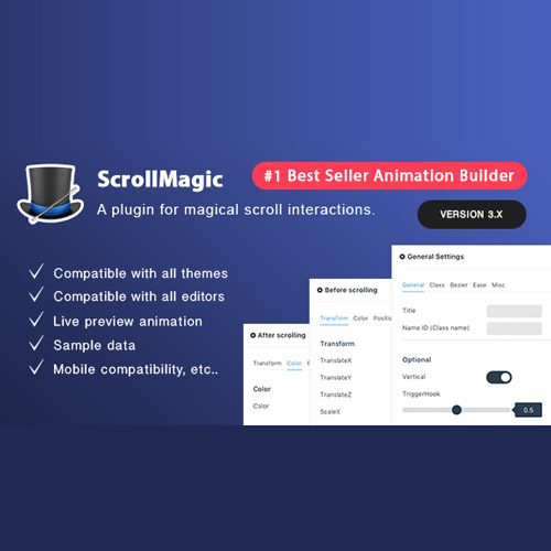 Scroll Magic WordPress – Scrolling Animation Builder ScrollMagic Plugin