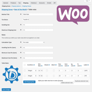 WooCommerce Table Rate Shipping Devtools