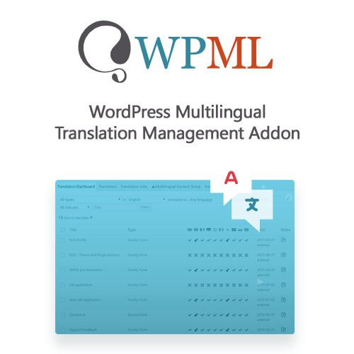 WPML WordPress Multilingual Translation Management Addon